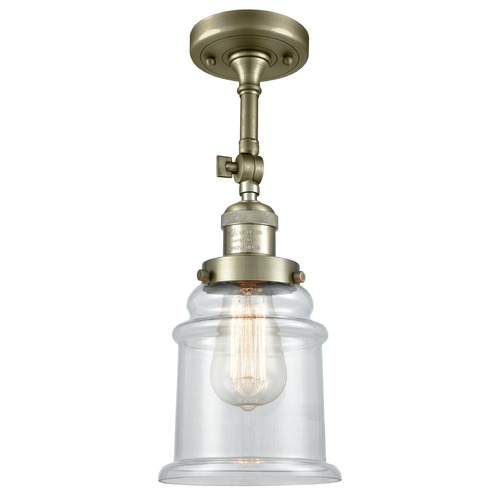 Innovations Lighting Canton Antique Brass Semi-Flush Mount by Innovations Lighting 201F-AB-G182