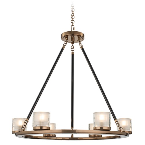 Kalco Lighting Library LED 6-Light Chandelier in Library Brass Finish by Kalco Lighting 512472LB
