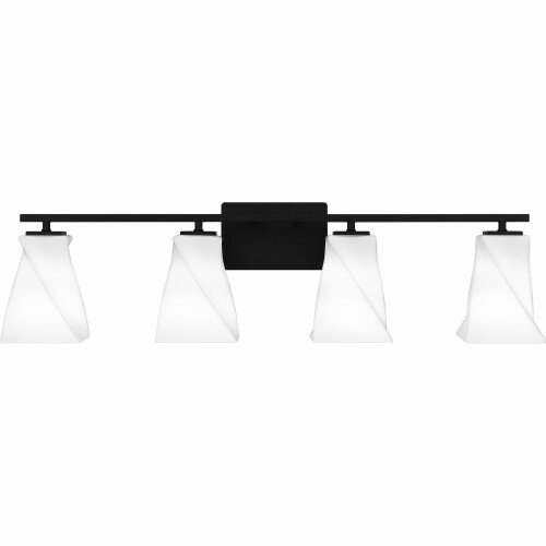 Quoizel Lighting Stetson 4-Light Bath Light in Matte Black by Quoizel Lighting STS8634MBK