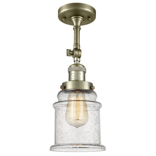 Innovations Lighting Canton Antique Brass Semi-Flush Mount by Innovations Lighting 201F-AB-G184