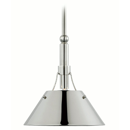 Visual Comfort Signature Collection Thomas OBrien Turlington Pendant in Nickel by Visual Comfort Signature TOB5722PN-PN