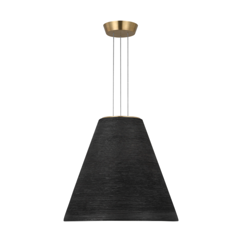 Visual Comfort Modern Collection Karam Tapered Medium Pendant in Black by Visual Comfort Modern SLPD12627BNB