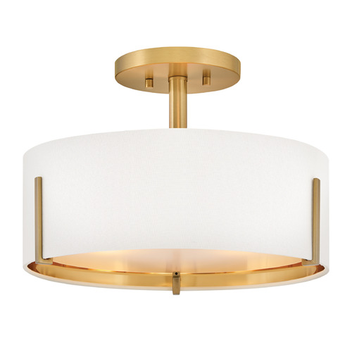 Hinkley Hinkley Halle Lacquered Brass LED Semi-Flushmount Light 47571LCB