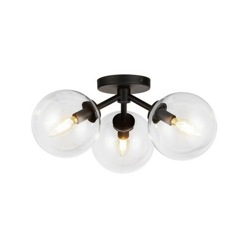 Alora Lighting Cassia 17.75-Inch Flush Mount in Matte Black by Alora Lighting SF549315MBCL
