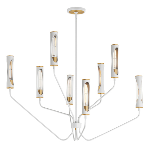 Maxim Lighting Regent 8-Light Chandelier in Gray & Aged Brass by Maxim Lighting 16178CLLFGNAB