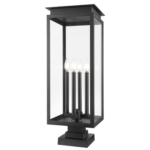 Z-Lite Z-Lite Nova Black Pier Mount Light 5018PHBS-SQPM-BK