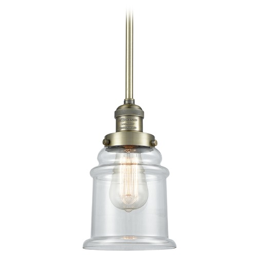 Innovations Lighting Canton Antique Brass Mini Pendant by Innovations Lighting 201S-AB-G182