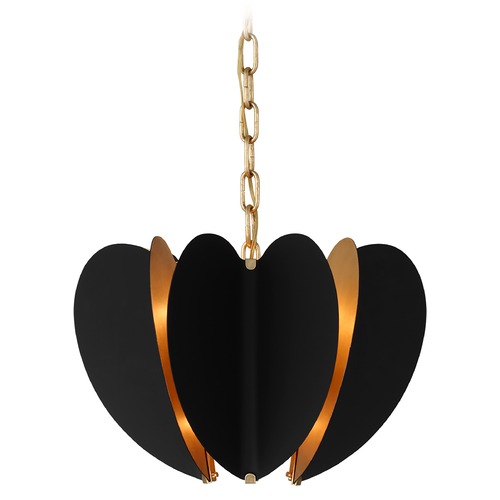 Visual Comfort Signature Collection Kate Spade New York Danes Chandelier in Black & Gild by Visual Comfort Signature KS5130BLKG