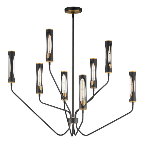 Maxim Lighting Regent 8-Light Chandelier in Black & Antique Brass by Maxim Lighting 16178CLBKAB