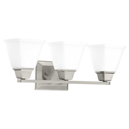 Progress Lighting Clifton Heights Brushed Nickel 3-Light Bathroom Light by Progress Lighting P300160-009
