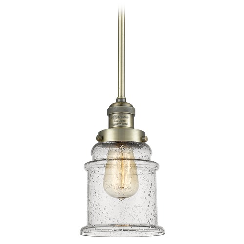 Innovations Lighting Canton Antique Brass Mini Pendant by Innovations Lighting 201S-AB-G184