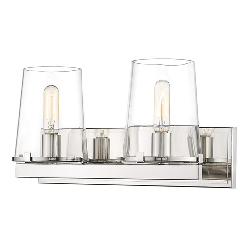 Z-Lite Callista Polished Nickel Bathroom Light by Z-Lite 3032-2V-PN