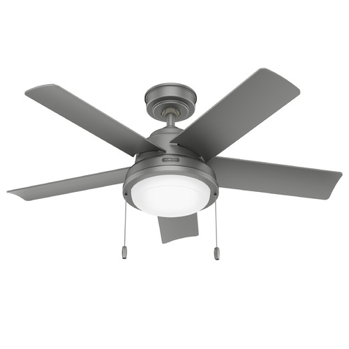 Hunter Fan Company Seawall 44-Inch LED Outdoor Fan in Matte Silver by Hunter Fan Company 51440