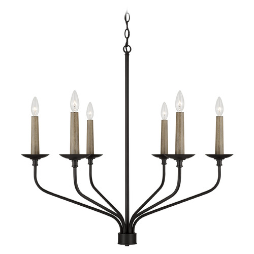Capital Lighting Capital Lighting Wilder Matte Black Chandelier 451561MB