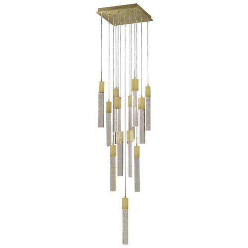 Avenue Lighting Glacier Avenue 13-Light Brushed Brass LED Multi-Light Pendant by Avenue Lighting HF1905-13-GL-BB