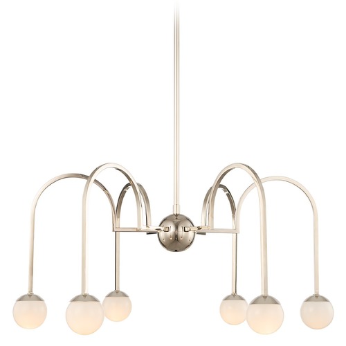 Kalco Lighting Bistro 6-Light Chandelier in Polished Nickel by Kalco Lighting 512871PN