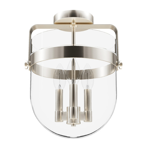 Hunter Fan Company Hunter Fan Company Karloff Brushed Nickel Semi-Flushmount Light 19836
