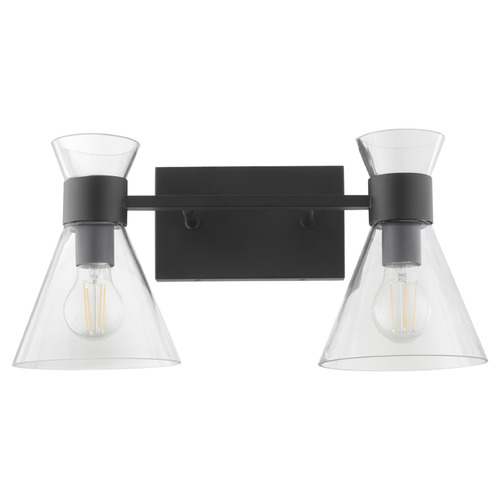 Quorum Lighting Beldar Matte Black Bathroom Light by Quorum Lighting 5119-2-259