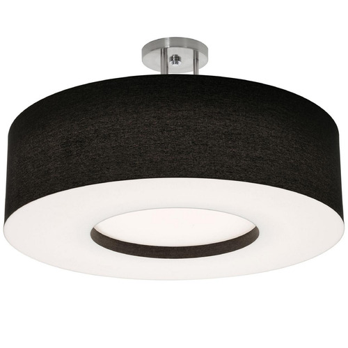AFX Lighting Afx Lighting Montclair Satin Nickel Semi-Flushmount Light MCF2432MB-BKSF