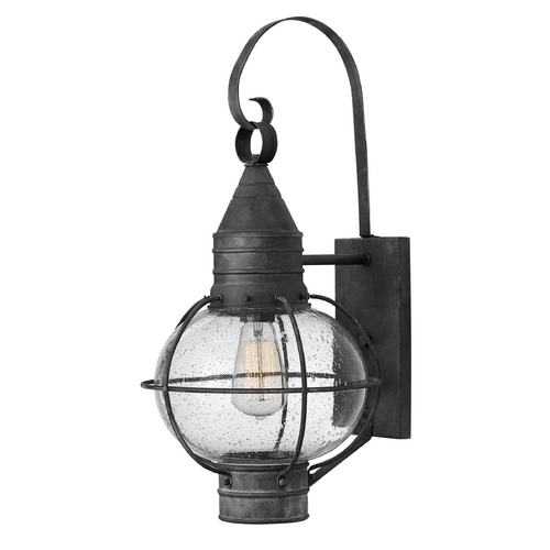 Hinkley Seeded Glass Outdoor Wall Light Zinc by Hinkley Lighting 2204DZ