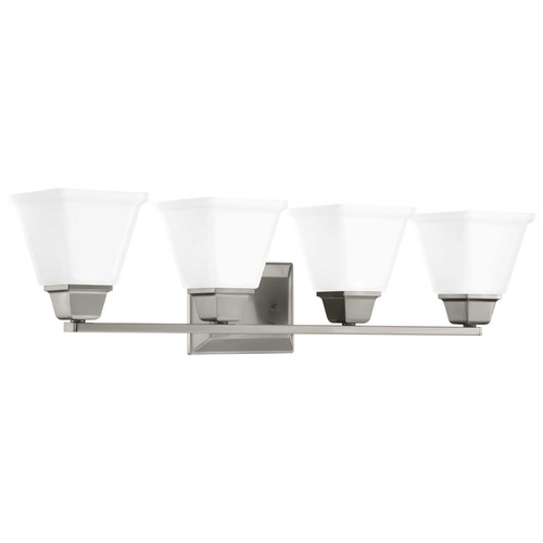 Progress Lighting Clifton Heights Brushed Nickel 4-Light Bathroom Light by Progress Lighting P300161-009