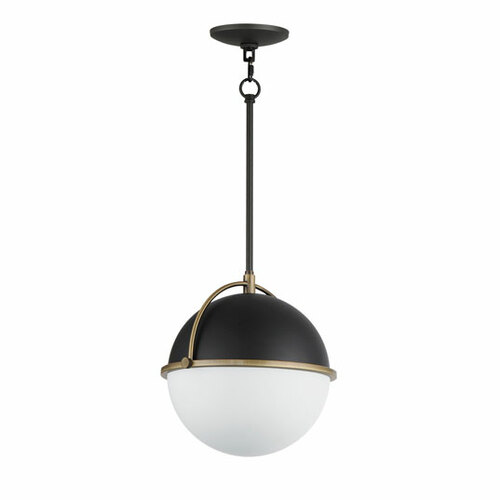 Maxim Lighting Duke Pendant in Black & Weathered Brass by Maxim Lighting 12412SWBKWBR