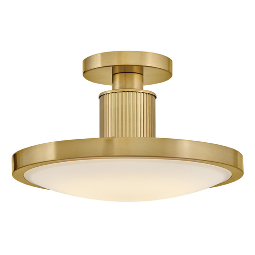 Hinkley Hinkley Kieran Lacquered Brass LED Semi-Flushmount Light 47593LCB