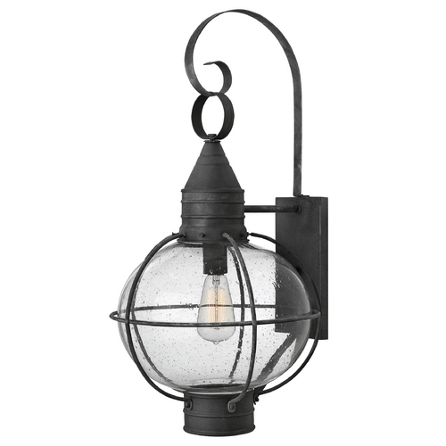 Hinkley Seeded Glass Outdoor Wall Light Zinc by Hinkley Lighting 2205DZ
