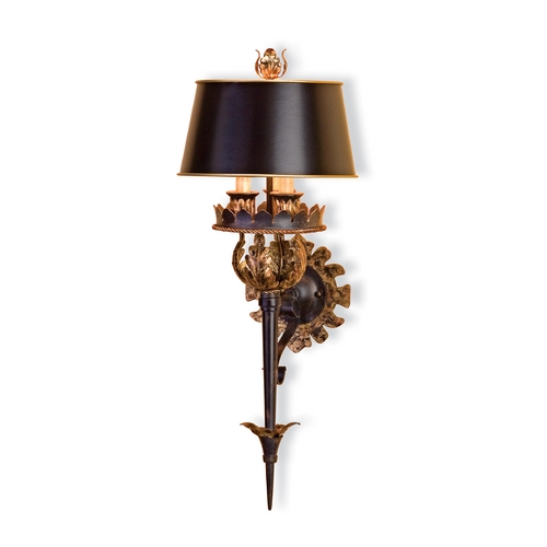 Currey and Company Lighting Duke 26-Inch Wall Sconce in Zanzibar Gold Leaf by Currey & Company  5412