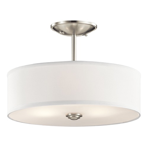 Kichler Lighting Shailene 14-Inch Semi-Flush Mount in Brushed Nickel by Kichler Lighting 43675NI