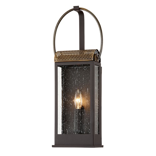 Troy Lighting Holmes Bronze and Brass Outdoor Wall Light by Troy Lighting B7421-HZ/BR