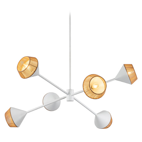 Alora Lighting Alora Lighting Alan Pepin Daphne White Chandelier CH633638WHBR