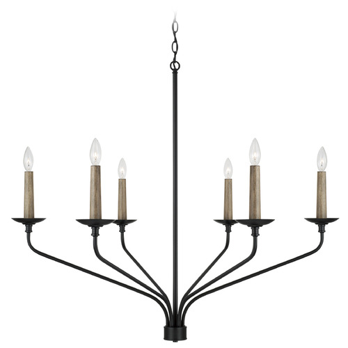Capital Lighting Capital Lighting Wilder Matte Black Chandelier 451562MB