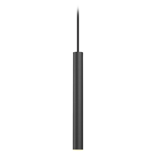 Z-Lite Z-Lite Forest Matte Black LED Mini-Pendant Light with Cylindrical Shade 919MP12-MB-LED