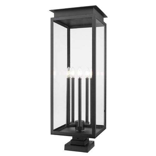 Z-Lite Z-Lite Nova Black Pier Mount Light 5018PHXLS-SQPM-BK