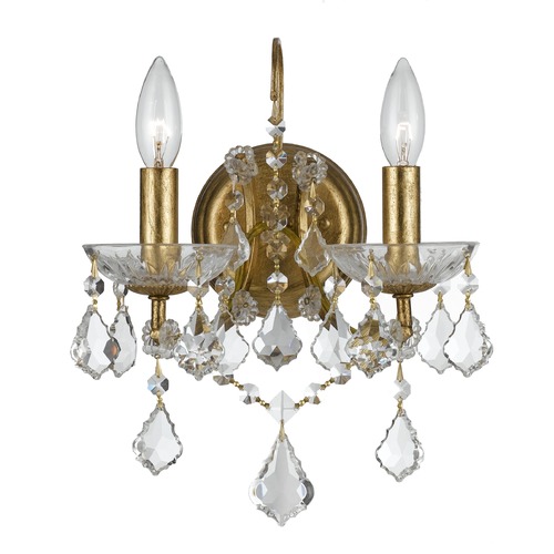 Crystorama Lighting Crystorama Lighting Filmore Antique Gold Sconce 4452-GA-CL-MWP