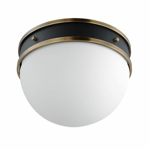 Maxim Lighting Duke Flush Mount in Black & Weathered Brass by Maxim Lighting 12419SWBKWBR