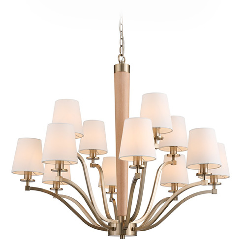 Kalco Lighting Kalco Lighting Curva Brushed Champagne Gold Chandelier 518972BCG