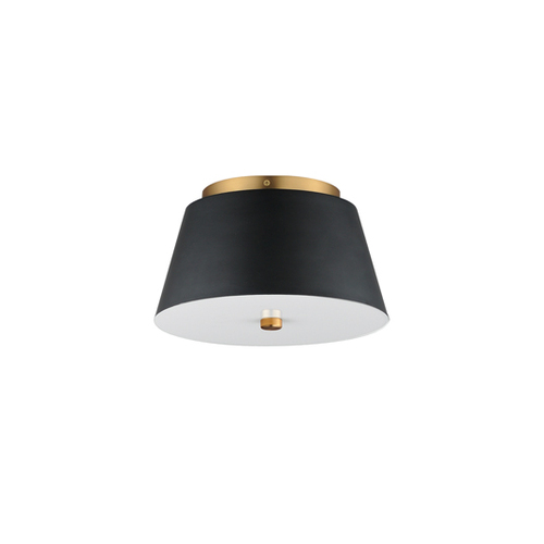 Maxim Lighting Miles 11-Inch LED Flush Mount in Black & Brass by Maxim Lighting 10710WTBKNAB