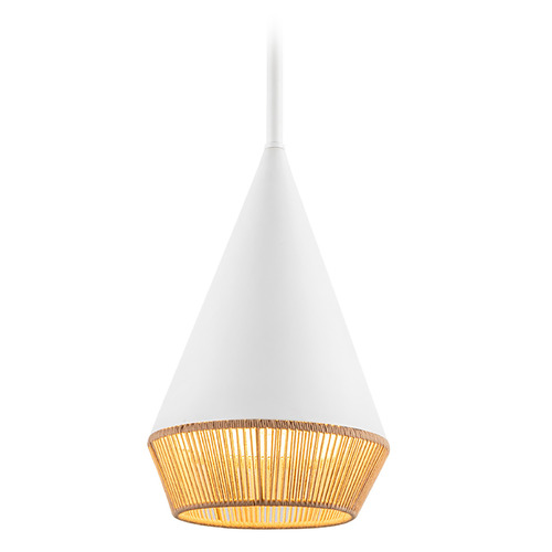 Alora Lighting Alora Lighting Daphne White Mini-Pendant Light with Conical Shade PD633107WHBR