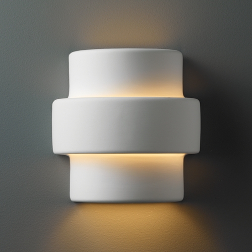 Justice Design Group Sconce Wall Light in Bisque by Justice Design Group CER-2205-BIS