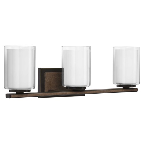 Progress Lighting Mast Antique Bronze 3-Light Bathroom Light by Progress Lighting P300217-020