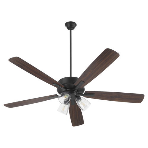Quorum Lighting Ovation Matte Black LED Ceiling Fan with Light by Quorum Lighting 4525-23159