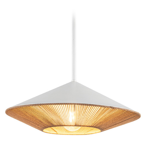 Alora Lighting Alora Lighting Daphne White Pendant Light with Conical Shade PD633215WHBR