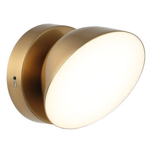 Matteo Lighting Matteo Lighting Emerson Aged Gold Brass LED Sconce S18801AG
