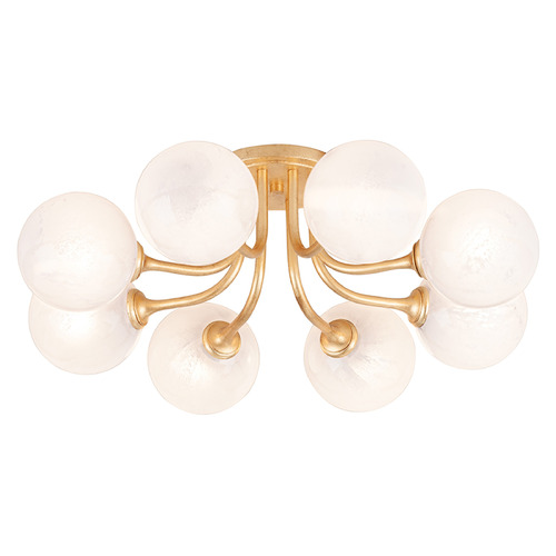 Corbett Lighting Corbett Lighting Onyx Vintage Gold Leaf LED Semi-Flushmount Light 332-08-VGL