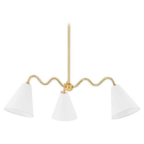 Mitzi by Hudson Valley Mitzi By Hudson Valley Tali Roth Onda Aged Brass LED Chandelier H699803-AGB