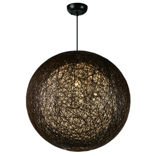 Maxim Lighting Bali Hemp Twine Pendant in Chocolate by Maxim Lighting 14407CHWT