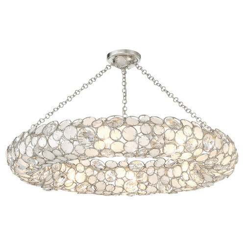 Crystorama Lighting Crystorama Lighting Palla Antique Silver Semi-Flushmount Light 528P-SA_CEILING
