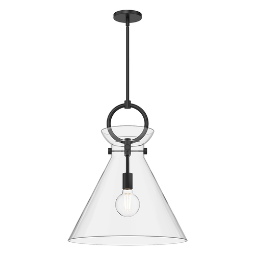 Alora Lighting Alora Lighting Emerson Matte Black Pendant Light with Conical Shade PD412518MBCL
